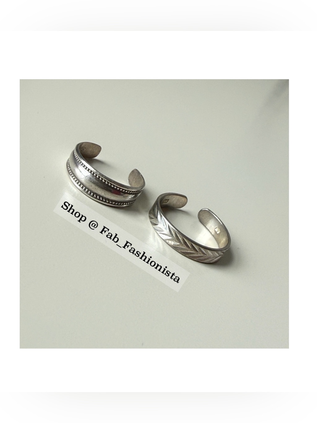 Sterling Silver Cuff Toe Ring Adjustable